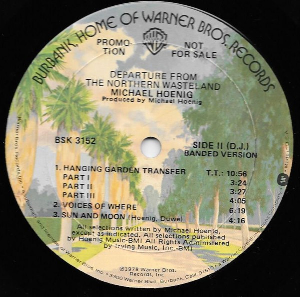 Michael Hoenig - Departure From The Northern Wasteland | Warner Bros. Records (BSK 3152) - 4