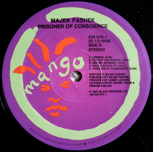 Majek Fashek - Prisoner Of Conscience | Mango (539 870-1) - 3