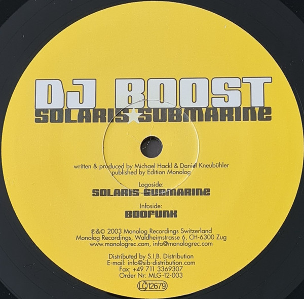 DJ Boost - Solaris Submarine | Monolog Recordings (MLG-12-003) - 2