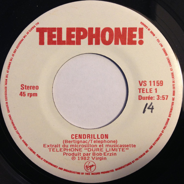 Téléphone - Cendrillon (7") [Vinyl] | Virgin (VS 1159) - main