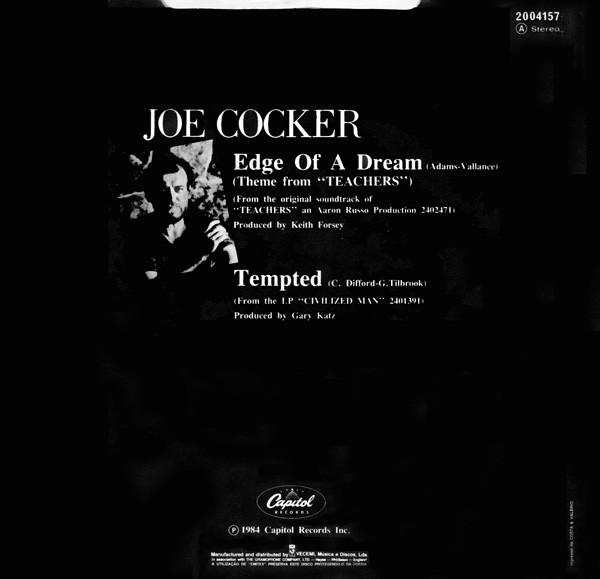 Joe Cocker - Edge Of A Dream (Theme From "Teachers") | Capitol Records (2004157) - 2 Joe Cocker - Edge Of A Dream (Theme From "Teachers") | Capitol Records (2004157) - 2