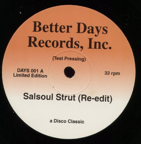 Unknown Artist - Salsoul Strut | Better Days Records, Inc. (DAYS 001) - main