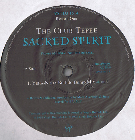 Sacred Spirit - The Club Tepee | Virgin (VSTDJ 1514) - 3