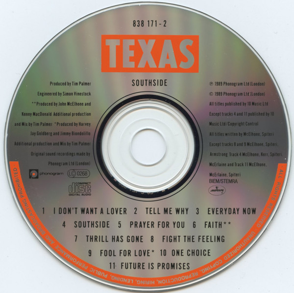 Texas - Southside | Mercury (838 171-2) - 3