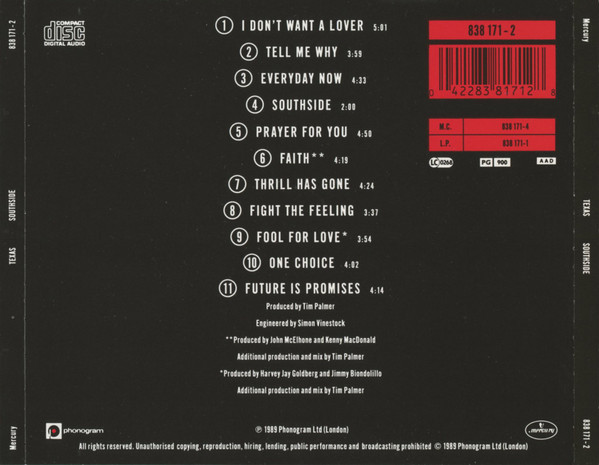 Texas - Southside | Mercury (838 171-2) - 2