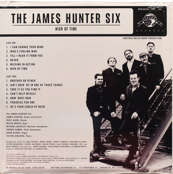The James Hunter Six - Nick Of Time | Daptone Records (DAP-061) - 2