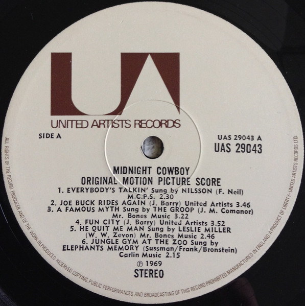 Various - Midnight Cowboy (Original Motion Picture Score) | United Artists Records (UAS 29043) - 3 Various - Midnight Cowboy (Original Motion Picture Score) | United Artists Records (UAS 29043) - 3