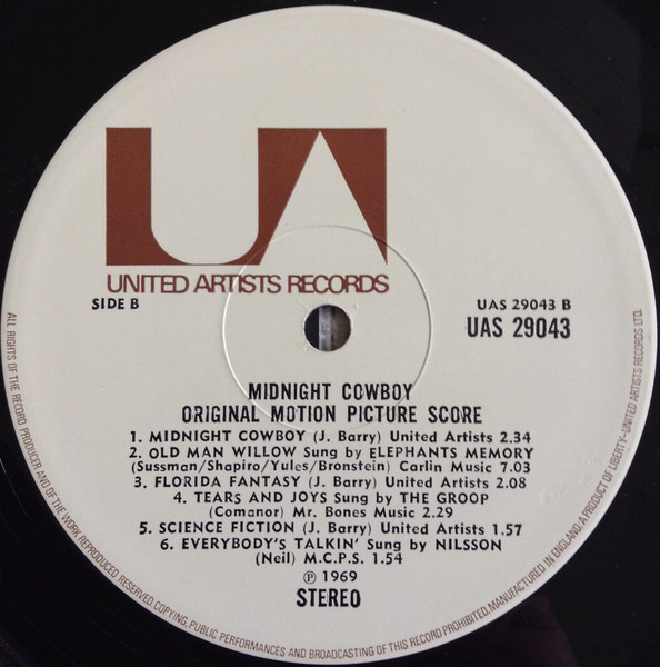 Various - Midnight Cowboy (Original Motion Picture Score) | United Artists Records (UAS 29043) - 4 Various - Midnight Cowboy (Original Motion Picture Score) | United Artists Records (UAS 29043) - 4