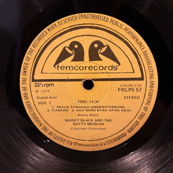Bassey Black & The Natty Messiah - Peace Through Understanding | FEMCO Records (FRLPS 57) - 3