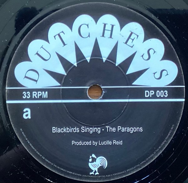 The Paragons - Blackbirds Singing / Memories By The Score | Dutchess (DP 003) - main