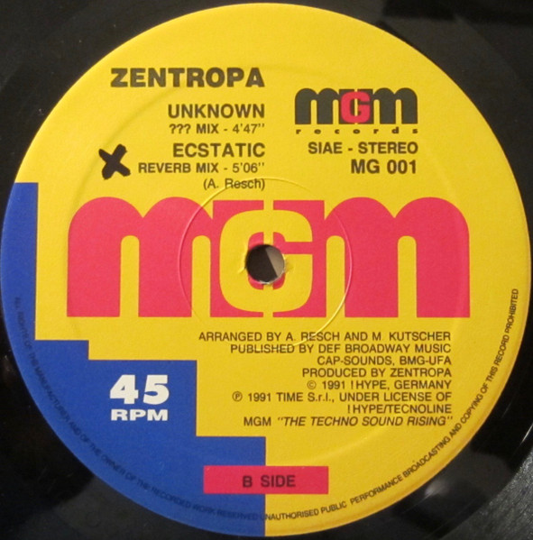 Zentropa - Ecstatic | Mgm Records (MG 001) - 2