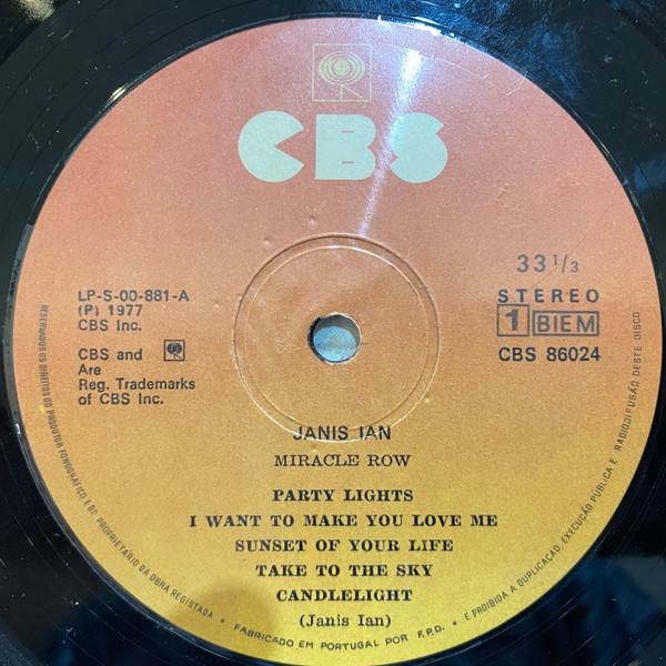 Janis Ian - Miracle Row | CBS (CBS 86024) - 3 Janis Ian - Miracle Row | CBS (CBS 86024) - 3