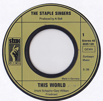 The Staple Singers - This World / Are You Sure? | Stax (2025 129) - 2