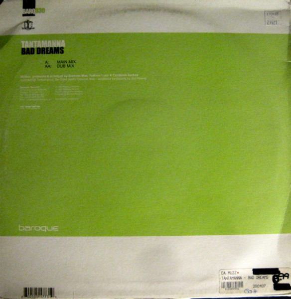 Tantamanna - Bad Dreams | Baroque Records (BARQ 030) - 2