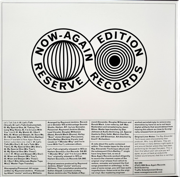 Ray Alexander Technique - Let's Talk | Now-Again Records (NA 5204) - 3 Ray Alexander Technique - Let's Talk | Now-Again Records (NA 5204) - 3