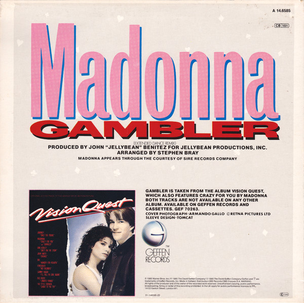 Madonna - Gambler (Extended Dance Remix) | Geffen Records (GEFA 14.6585) - 2 Madonna - Gambler (Extended Dance Remix) | Geffen Records (GEFA 14.6585) - 2
