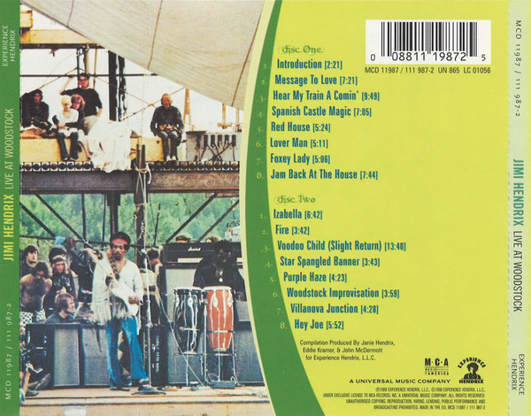 Jimi Hendrix - Live At Woodstock | Experience Hendrix (111 987-2) - 2