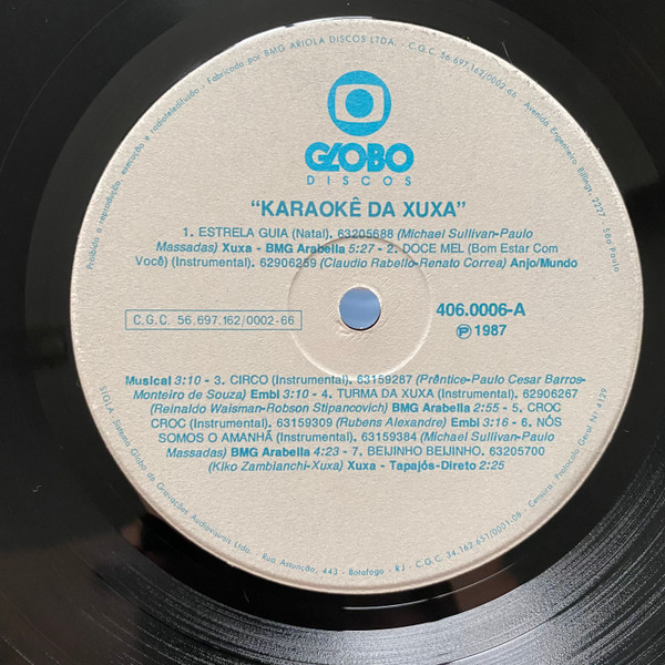 Xuxa - Karaokê Da Xuxa | Globo Discos (406.0006) - 3 Xuxa - Karaokê Da Xuxa | Globo Discos (406.0006) - 3