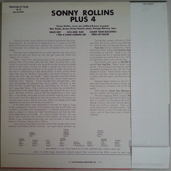 Sonny Rollins - Plus 4 | Prestige (7038) - 3 Sonny Rollins - Plus 4 | Prestige (7038) - 3