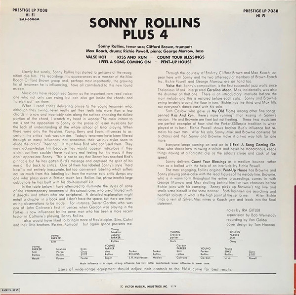 Sonny Rollins - Plus 4 | Prestige (7038) - 4 Sonny Rollins - Plus 4 | Prestige (7038) - 4