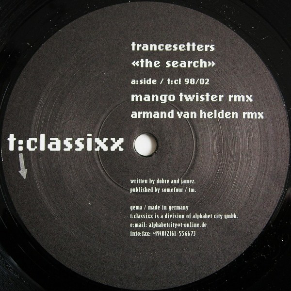 Trancesetters - The Search | T:Classixx (t:cl 9802-6)