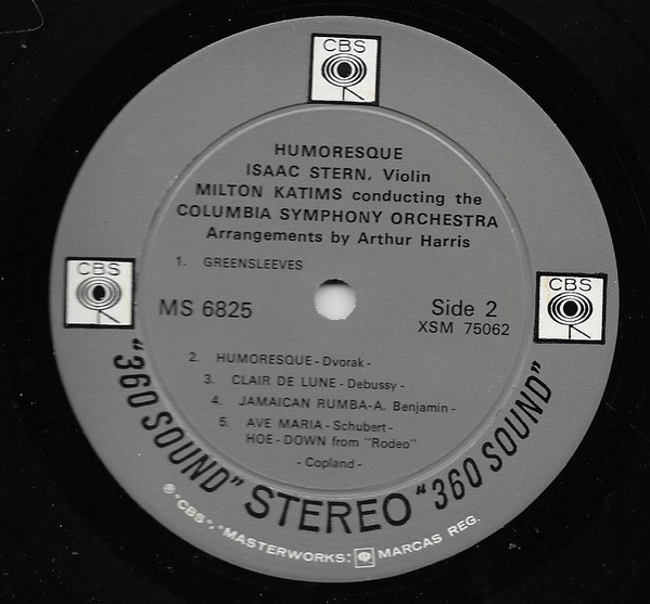 Isaac Stern - Humoresque (Isaac Stern Plays Great Violin Favorites) | CBS (MS 6825) - 4 Isaac Stern - Humoresque (Isaac Stern Plays Great Violin Favorites) | CBS (MS 6825) - 4