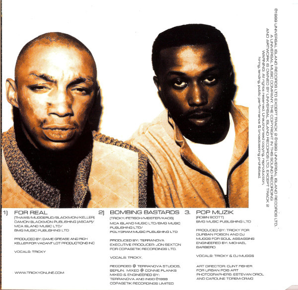Tricky - For Real | Island Records (CID 753) - 3 Tricky - For Real | Island Records (CID 753) - 3