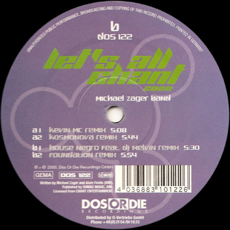 The Michael Zager Band - Let's All Chant 2000 | Dos Or Die Recordings (DOS 122) - 2