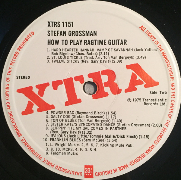 Stefan Grossman & Ton Van Bergeijk - How To Play Ragtime Guitar | Xtra (XTRS 1151) - 4 Stefan Grossman & Ton Van Bergeijk - How To Play Ragtime Guitar | Xtra (XTRS 1151) - 4