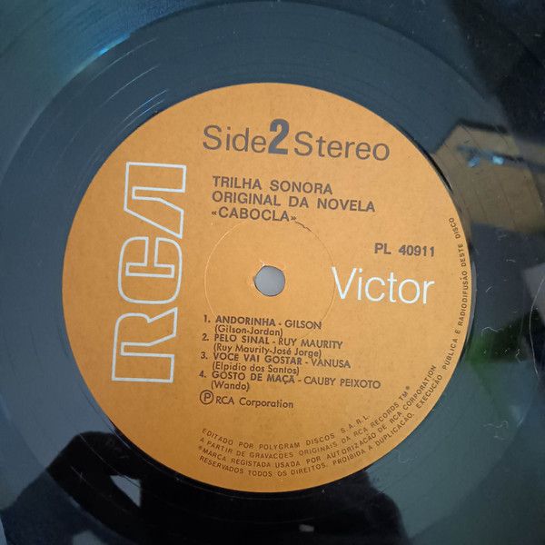 Various - Banda Sonora Original Da Telenovela Cabocla | RCA (PL 40911) - 3