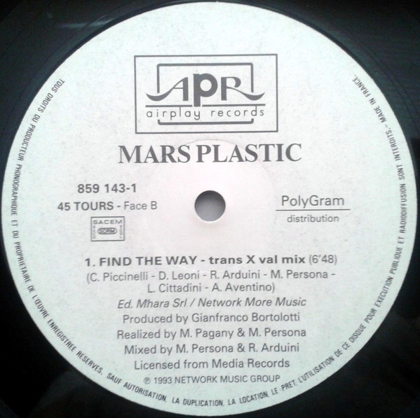 Mars Plastic - Find The Way | Airplay Records (859 143-1) - 4 Mars Plastic - Find The Way | Airplay Records (859 143-1) - 4