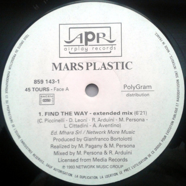 Mars Plastic - Find The Way | Airplay Records (859 143-1) - 3 Mars Plastic - Find The Way | Airplay Records (859 143-1) - 3