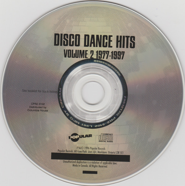 Various - Disco Dance Hits Volume 2 1977-1997 | Popular Records (CPR2 3102) - 4