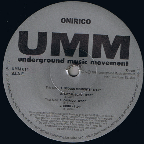 Onirico - Stolen Moments | UMM (UMM 014) - main
