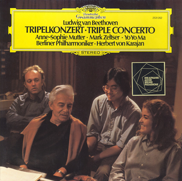 Ludwig van Beethoven , Anne-Sophie Mutter ∙ Mark Zeltser ∙ Yo-Yo Ma , Berliner Philharmoniker ∙ Herbert von Karajan - Tripelkonzert = Triple Concerto | Deutsche Grammophon (2531 262)