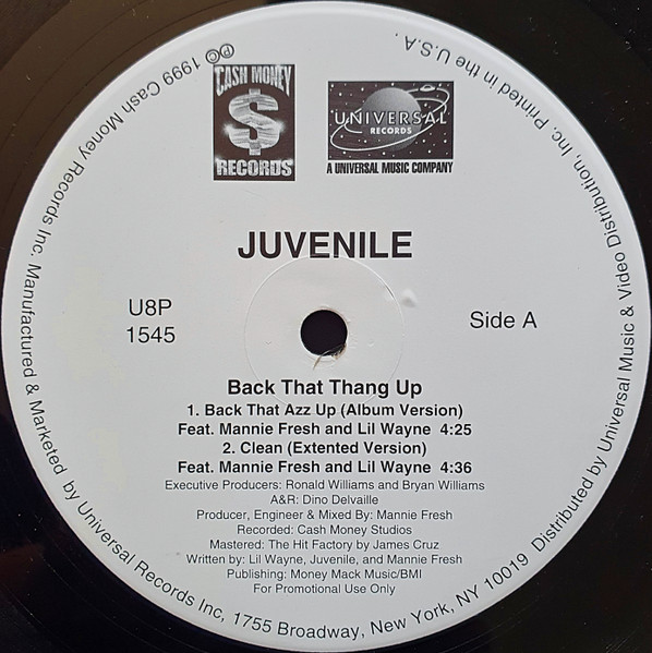 Juvenile - Back That Azz Up | Cash Money Records (U8P-1545)