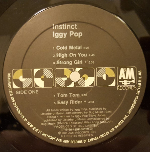 Iggy Pop - Instinct [Vinyl] | A&M Records (SP 5198) - 3