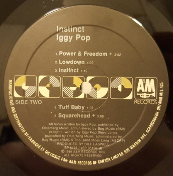 Iggy Pop - Instinct [Vinyl] | A&M Records (SP 5198) - 4