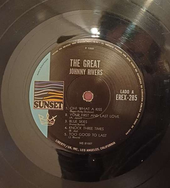Johnny Rivers - The Great Johnny Rivers | Sunset Records (EREX - 285) - 3