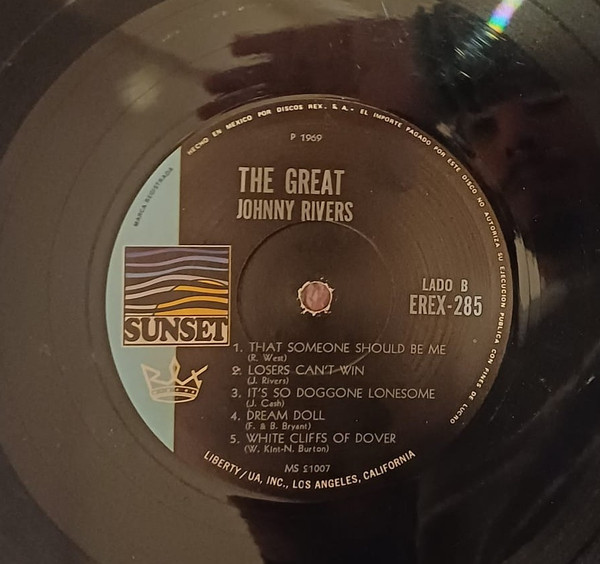 Johnny Rivers - The Great Johnny Rivers | Sunset Records (EREX - 285) - 4