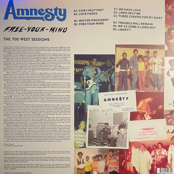 Amnesty - Free Your Mind: The 700 West Sessions | Now-Again Records (NA 5027) - 2 Amnesty - Free Your Mind: The 700 West Sessions | Now-Again Records (NA 5027) - 2