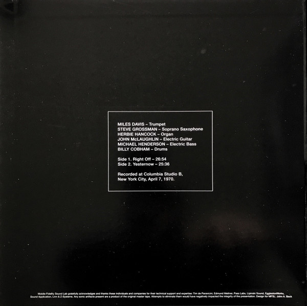 Miles Davis - Jack Johnson (Original Soundtrack Recording) | Mobile Fidelity Sound Lab (MFSL 1-440) - 2