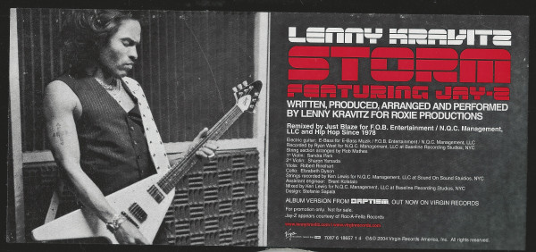 Lenny Kravitz Featuring Jay-Z - Storm | Virgin (7087 6 18657 1 4) - 3