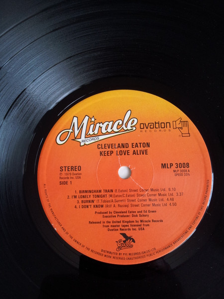 Cleveland Eaton And The Garden Of Eaton - Keep Love Alive | Miracle Records (MLP 3008) - 3 Cleveland Eaton And The Garden Of Eaton - Keep Love Alive | Miracle Records (MLP 3008) - 3