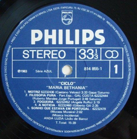 Maria Bethânia - Ciclo | Philips (814 855-1) - 3
