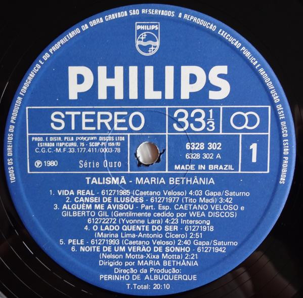 Maria Bethânia - Talismã | Philips (6328 302) - 3 Maria Bethânia - Talismã | Philips (6328 302) - 3