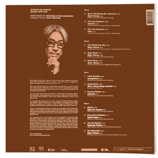 Ryuichi Sakamoto , Brussels Philharmonic , Dirk Brossé - Music For Film | Silva Screen Records Ltd. (SILLP1524GB) - 2