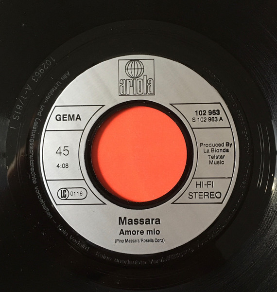 Pino Massara - Amore Mio | Ariola (102 963) - 3