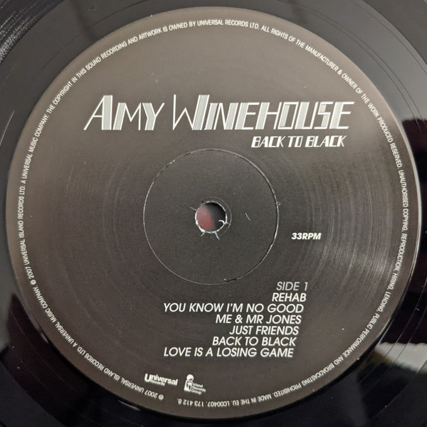 Amy Winehouse - Back To Black | Universal Records (173 412 8) - 3 Amy Winehouse - Back To Black | Universal Records (173 412 8) - 3