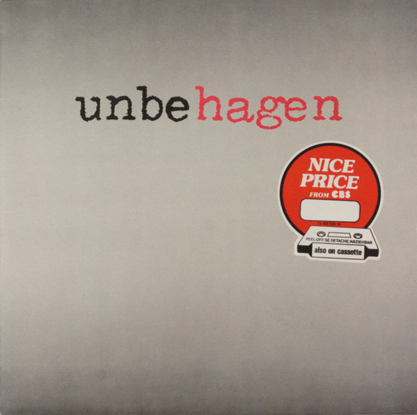 Nina Hagen Band - Unbehagen | CBS (CBS 32351) - main